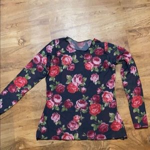 Floral long T-shirt
